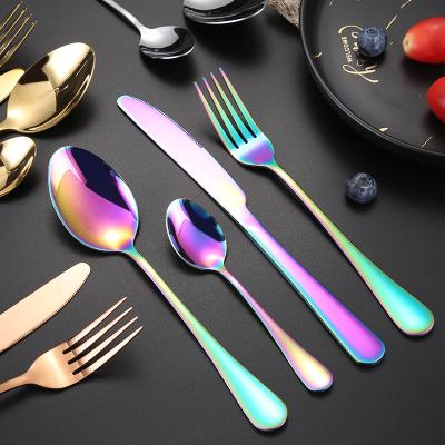 China Sustainable Food Grade Approval Classic 4 Piece Flatware Set Stainless Steel Cutlery Spoon And Fork for sale