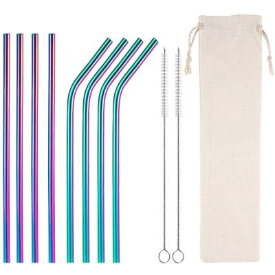 China Amazon Sustainable Hot Selling Reusable Eco Drinking Straws Stainless Steel for sale