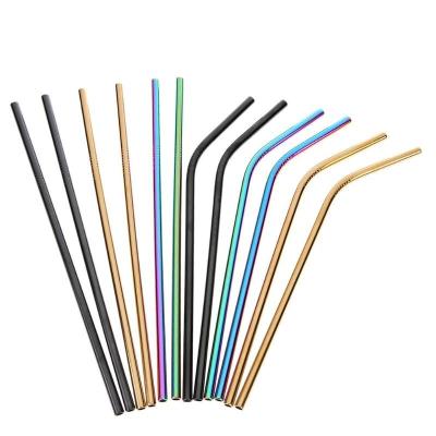 China Sustainable Stainless Steel Metal Straws Wholesale Colorful Reusable Silicone Rubber Tips for sale