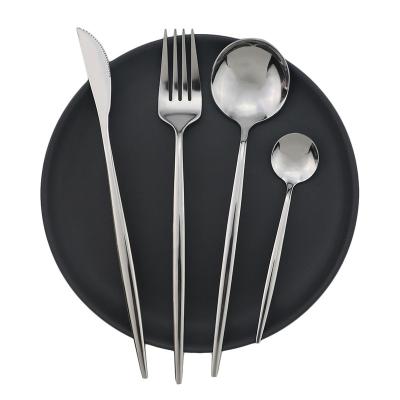 China Amazon Success 18/10 Stainless Steel Dessert Knife Fork Spoon Flatware Kitchenware Silverware Set Viable For Party BBQ 5.01 Rev for sale