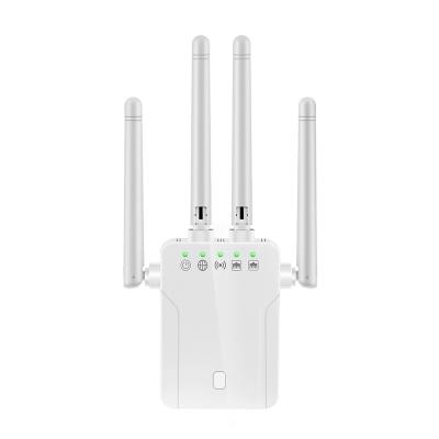 China Wholesale Home WiFi Signal Supplement 300m Network Signal Amplifier 4 Antenna Wireless Router Boosted Repeater M-95B for sale