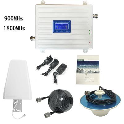 China GM/M/dcs900/1800mhz signal booster for 4G signal enhance receiver supplement repeater home full set 900-1800 for sale