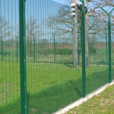 China Clear Vision Easily Assembled Small Durable Welded PVC Coated Metal Fence High Security Anti Climb 358 Fence Panel for sale