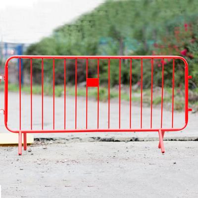 China Competitive Price Road Traffic Safety Portable Metal Barriers Construction Site Construction Crowd Control Steel Pedestrian Barricade for sale