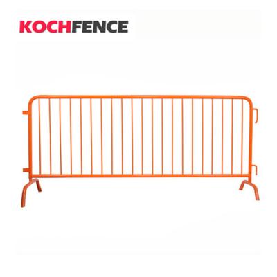 China Safe Construction Sites Powder Coated Road Pedestrian Safety Barrier Metal Steel Crowd Control Barrier for sale