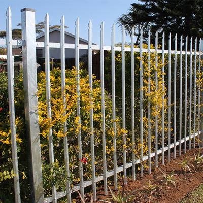 China Easily Assembled High Quality Multiple Styles Galvanized Steel Fence Cheap Wrought Iron Palisade Fence Panel for sale