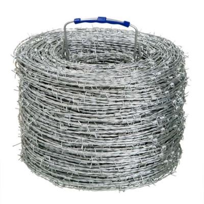 China Government buildings and pasture border factory wholesale low price single strand sharp barbed wire PVC coated barbed wire for security for sale