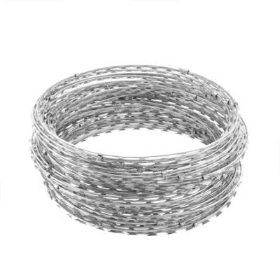 China Government Buildings And Pasture Boundary Hot Selling New Stainless Steel Wire Coil Bto-22 Galvanized Razor Accordion Barbed Straight Type for sale