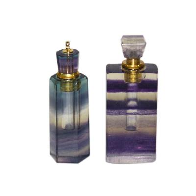 China China natural stone colorful fluorite crystal perfume bottle for sale