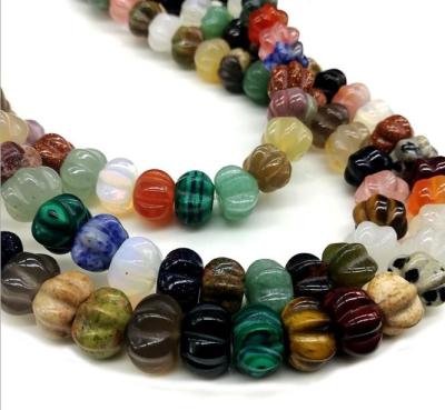 China China Wholesale Natural Colored Polished Crystal Cut Out Pumpkin Shaped Beads For DIY for sale