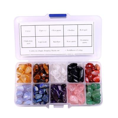 China China Wholesale Natural Crystal Gravel Gift Box Sets Mineral Specimen Boxes Healing Crystal Box Set for sale