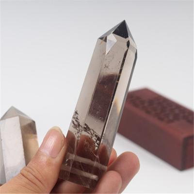 China China Smoky Quartz Natural Stone Small Raw Crystal Therapy Rough Point For Cheap Price for sale