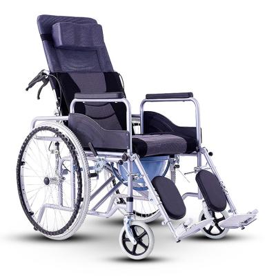 China Lightweight Manual Rehabilitation Center Tianjin Commode Reclining Wheelchair With Toilet for sale