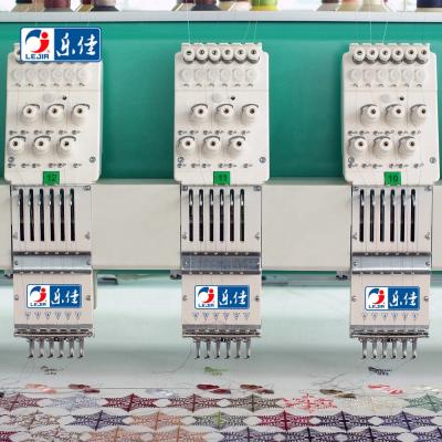 China Lejia12 factory leads flat computer embroidery machine for sale for sale