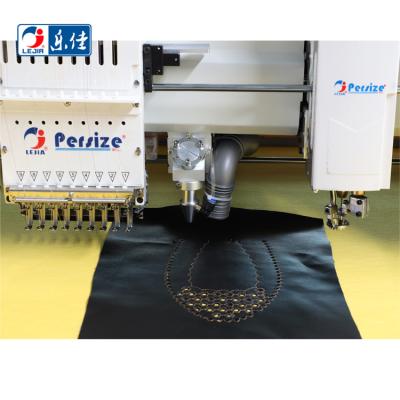 China Mixed factory lejia sequins 20 twin heads embroidery machine with laser device for sale