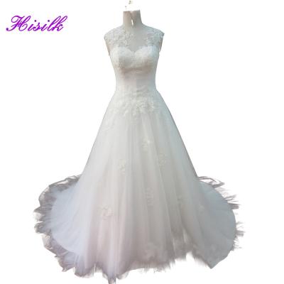 China 2023 Viable Tulle Wedding Dress Vintage Style Real Princess Photo Super Fairy Simple Factory Price Line Dress for sale