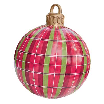 China Festival Decorations 60cm PVC Christmas Ball Decoration Giant Inflatable Balloons For Festival Decoration for sale