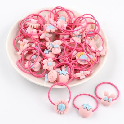 China 10pcs/bag Hair Band Hair Tie Set With Balls For Kids Children Lovely Hair Ties Mini Elastic Cute Hair Band Hair Accessories For Women for sale