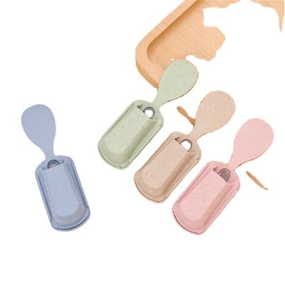 China Creative Plastic Rice Spoon Holder Rice Cooker Household Instruments Kitchen Tableware Rice Spoon Viable Storage Rack for sale