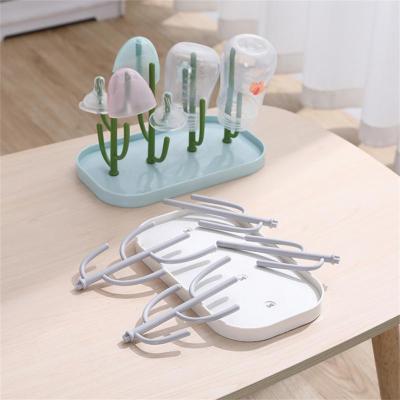 China Sustainable Multifunctional Travel Portable Space Saving 100% Bpa Free Material Baby Bottle Drying Rack for sale