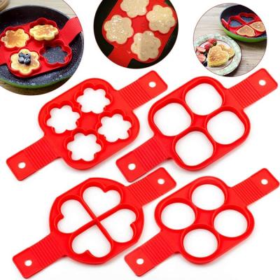 China Multi Viable Shaped Household Silicone Fried Egg Mold Tray Kitchen DIY Silicone Food Grade Baking Mold for sale