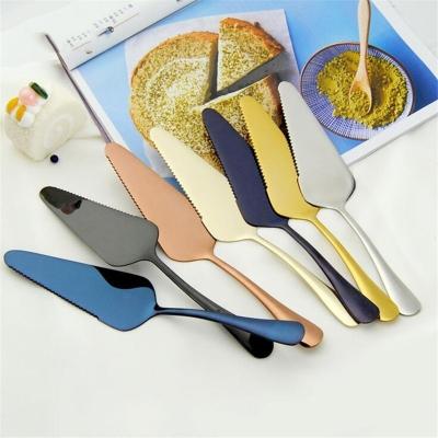 China Sustainable Bakeware Sets Dessert Cutlery Spatula Cake Shovel Stainless Steel Metal Pizza Shovel for sale