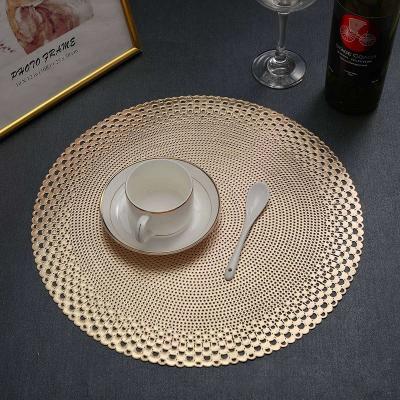 China PVC Coaster Bowl Mat Home Christmas Wedding Decoration Viable Hollow Insulated Heat Resistant Place Mat for sale