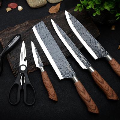 China Viable Wholesale Hot Sale Kitchen Knife Set Stainless Steel 6pcs Kitchen Knife Set for sale