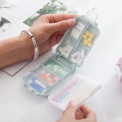 China Professional Plastic Pill Box Mini Portable Medicine Chest Case Weekly Multi-Layer Folding Organizer Pill Box Eco-Friendly New for sale