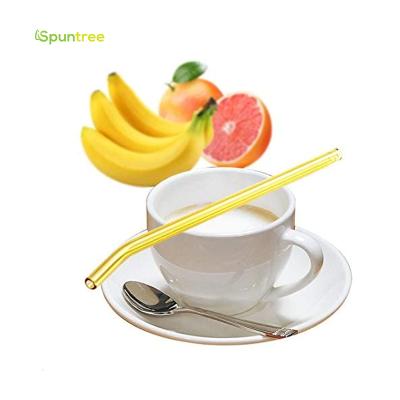 China 100% Food Grade Biodegradable Color Boba Cocktail Drinking Borosilicate Logo Eco-Friendly Reusable Custom Glass Straws Set for sale