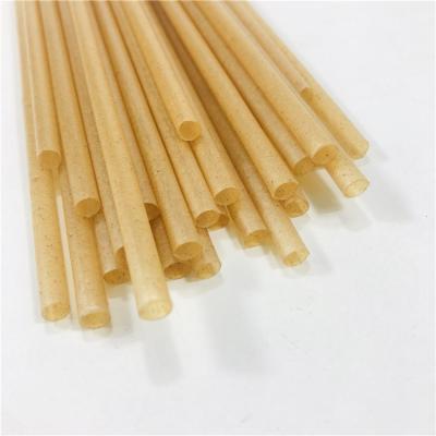 China Disposable Sugar Cane Bubble Tea Straws Wrapped Biodegradable Sugar Cane Straws for sale