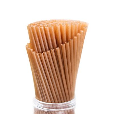 China New Disposable No Plastic Biodegradable Bagasse Sugarcane Straws Made From Sugarcane Fiber for sale