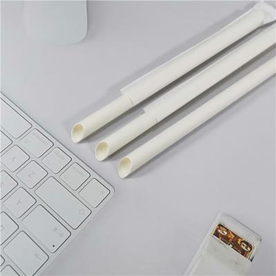 China Disposable Biodegradable Bamboo Pointed Dot Wrapping Paper Straw Bubble Tea for sale