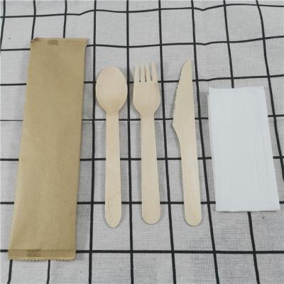 China Disposable Eco Friendly Cutlery Set Disposable Wooden Knife Spoon Fork for sale