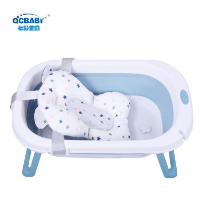 China Hot Selling PP/TPE Bathtub Seat Kids Tubs Set Collapsible Baby Bathtub Foldable Baby Tub for sale