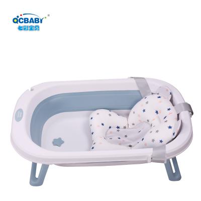 China Baby Washing Usefully Factory Wholesale Folding Baby Spa Set Newborn Kids Plastic Bathtub for sale