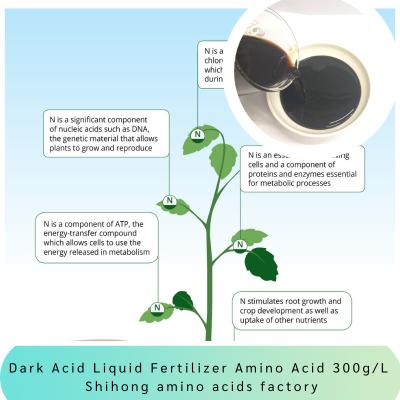 China Dark Acid Liquid Fertilizer Amino Acid 300g/L Without Salt Chloride for sale