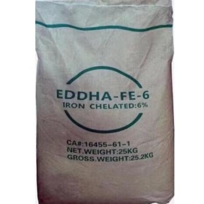 China Water Soluble Organic Iron Chelated Fertilizer EDDHA Fe 6% Ortho-Ortho 4.8 for sale