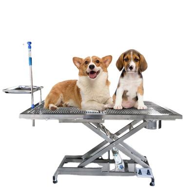 China Meditech Chinese Veterinary Equipments 304 Stainless Steel Flat Lift Table For Pet Clinic Use for sale