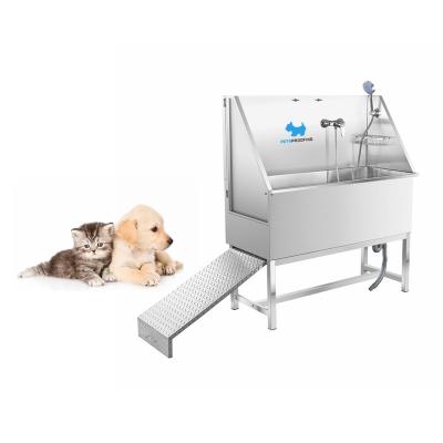 China Viable Professional Petsproofing Factory Outlet Stainless Steel Dog Grooming Tub Large Luxury Indoor Pet Tubs Pet Grooming Tub for sale