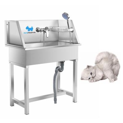 China Viable Petsproofing Metal Wash Station Dog Grooming Tubs For Sale Stainless Steel Small Size Tub for sale