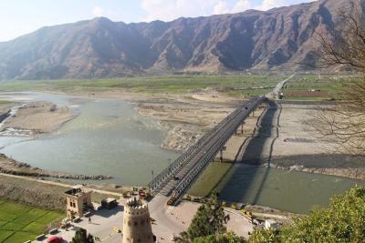 China 60 medidores de ponte de aço modular do período longo, Q345B pintaram a multi ponte do período à venda