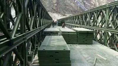 Cina Tipo di montaggio ponte temporaneo di emergenza, ponte temporaneo d'acciaio della strada di Q345B in vendita