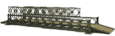 China Prefabricated Modular Steel Bridges Painted Bailey Truss Bridge With Steel Deck for sale