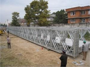 China Pins Connect Temporary Construction Bridge , Galvanized Steel Bridge For Prefabricated for sale