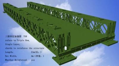 China Corrosion Resistance Modular Steel Bridges TS Triple Single Type Bailey Bridge for sale