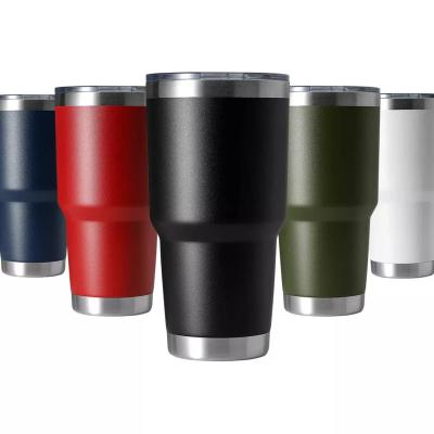 China Sustainable 30oz Stainless Steel Tumblers Insulated Coffee Tumbler Double Wall Vacuum Insulated Tumbler With Lid for sale