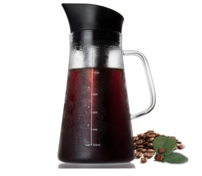 China Viable Cold Brew Coffee Tea Ice Maker Coffee Brew Infuser Cold Pot with Removable Infuser and Airtight Lid for sale