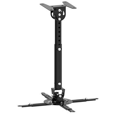 China Black Projector Wall Mount Height 820-1410mm Univerasl Projector Ceiling Mounts for sale