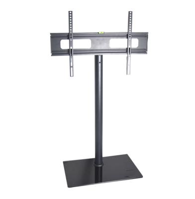 China TV stand with square glass base for screen size 23